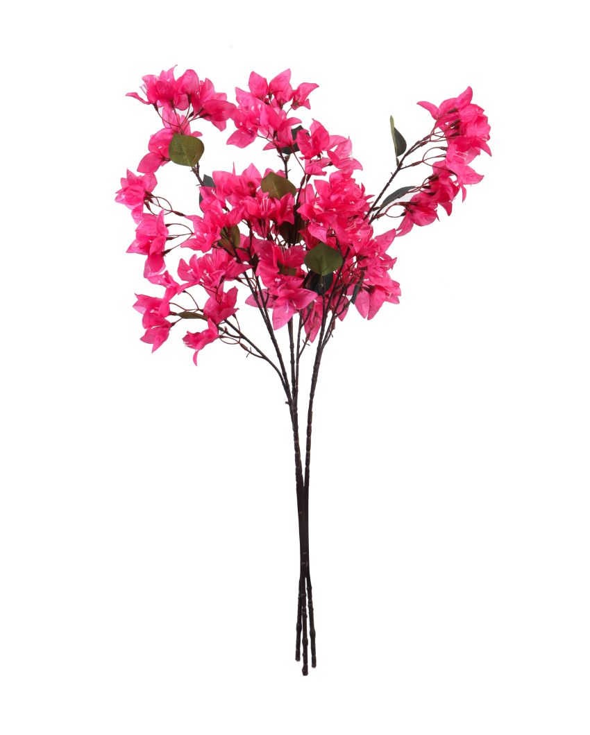 Artificial Bougainvillea Flower 3 Sticks Without Pot | 31 inches