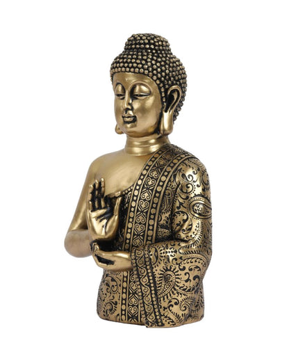 Tranquil Resin Serene Buddha Statue | 4 x 6 x 9 inches