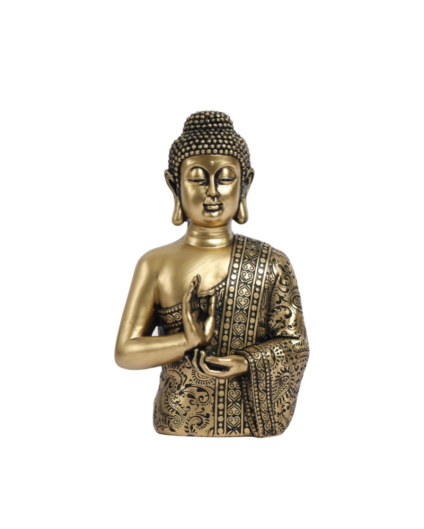 Tranquil Resin Serene Buddha Statue | 4 x 6 x 9 inches