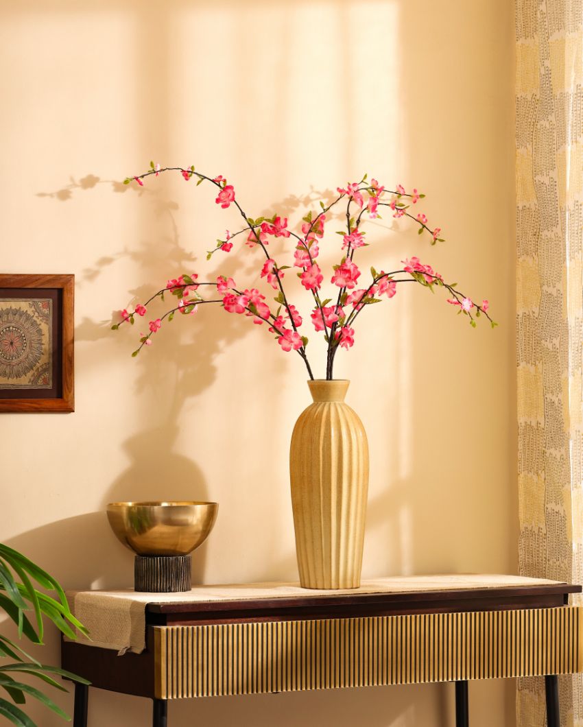 Charming Artificial Cherry Blossom Flower Stick Without Pot | 39 inches