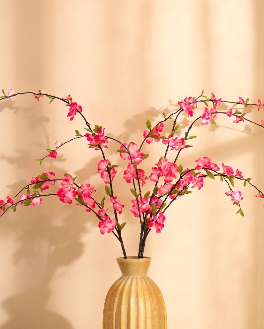 Charming Artificial Cherry Blossom Flower Stick Without Pot | 39 inches