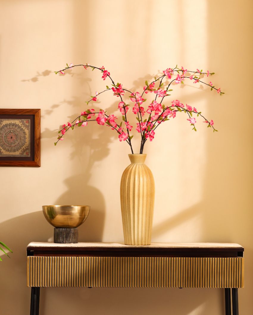 Charming Artificial Cherry Blossom Flower Stick Without Pot | 39 inches