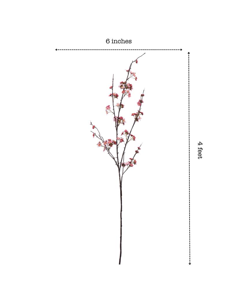 Stunning Artificial Cherry Blossom Stick Without Pot | 51 inches