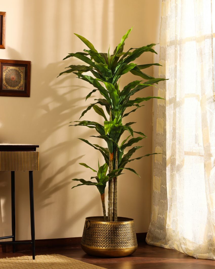 Eye-catching Artificial Dracaena Plant with Black Pot