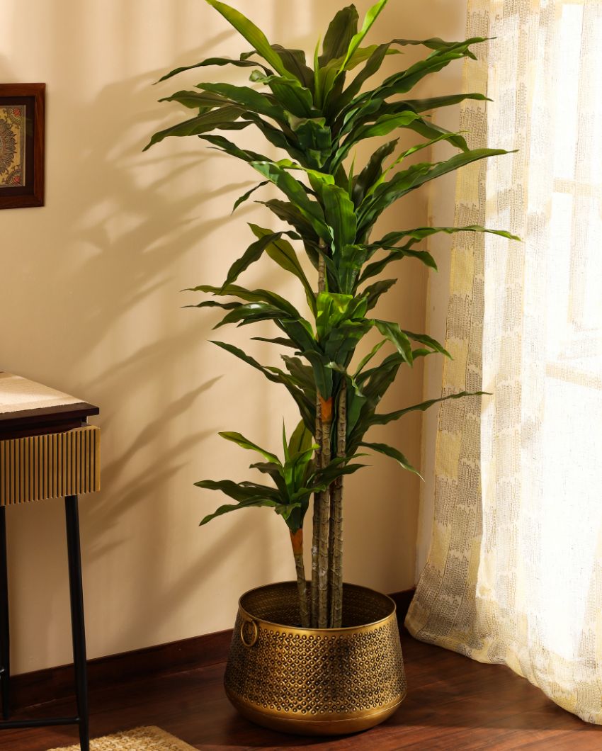 Eye-catching Artificial Dracaena Plant with Black Pot