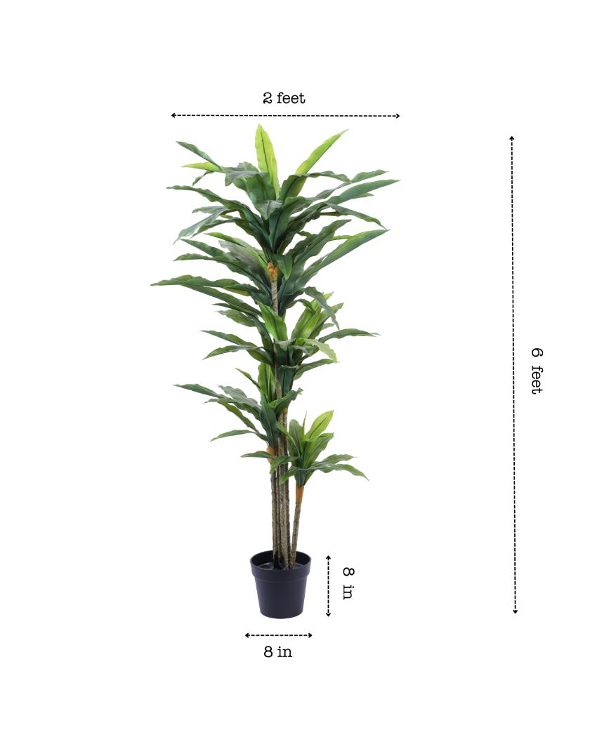 Eye-catching Artificial Dracaena Plant with Black Pot