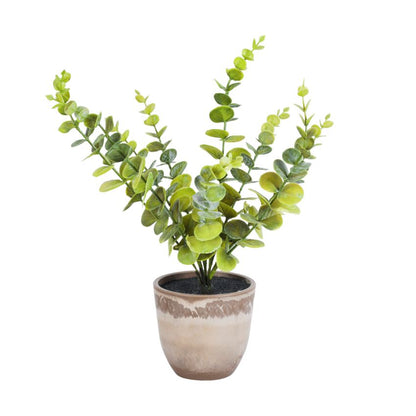 Artificial Potted Eucalyptus Plant Set | Set of 2