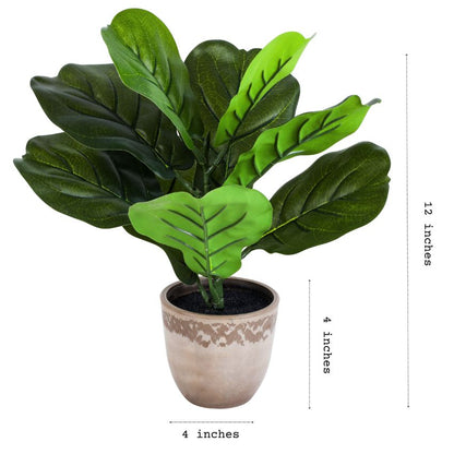 Artificial Potted Fiddle Leaf Fig Plants Set | Set of 2