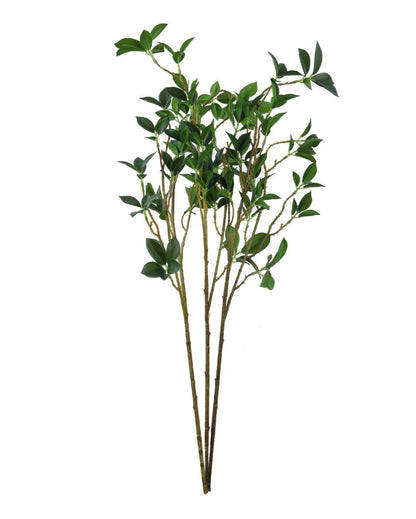 Beautiful Artificial Green 3 Sticks Flowers without Pot | 29 inches