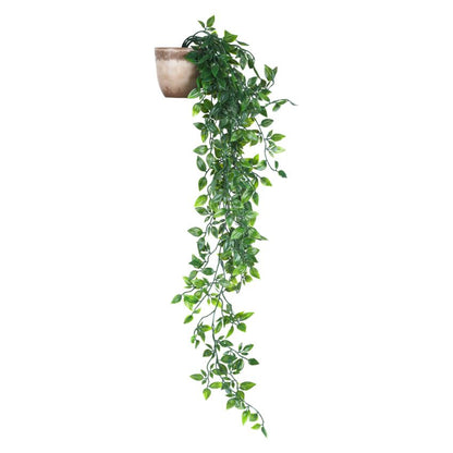 Artificial Hanging Planter with Potted Plant | Set of 2