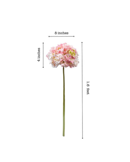 Warm Artificial Hydrangea Flower 3 Sticks Without Pot | 20 inches