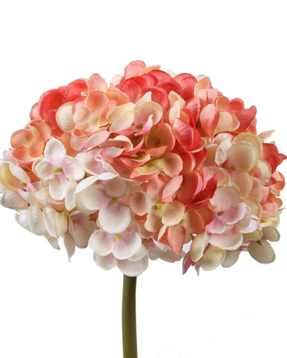 Warm Artificial Hydrangea Flower 3 Sticks Without Pot | 20 inches