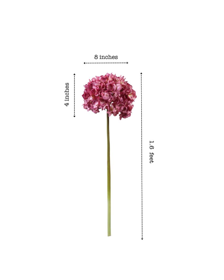 Warm Artificial Hydrangea Flower 3 Sticks Without Pot | 20 inches