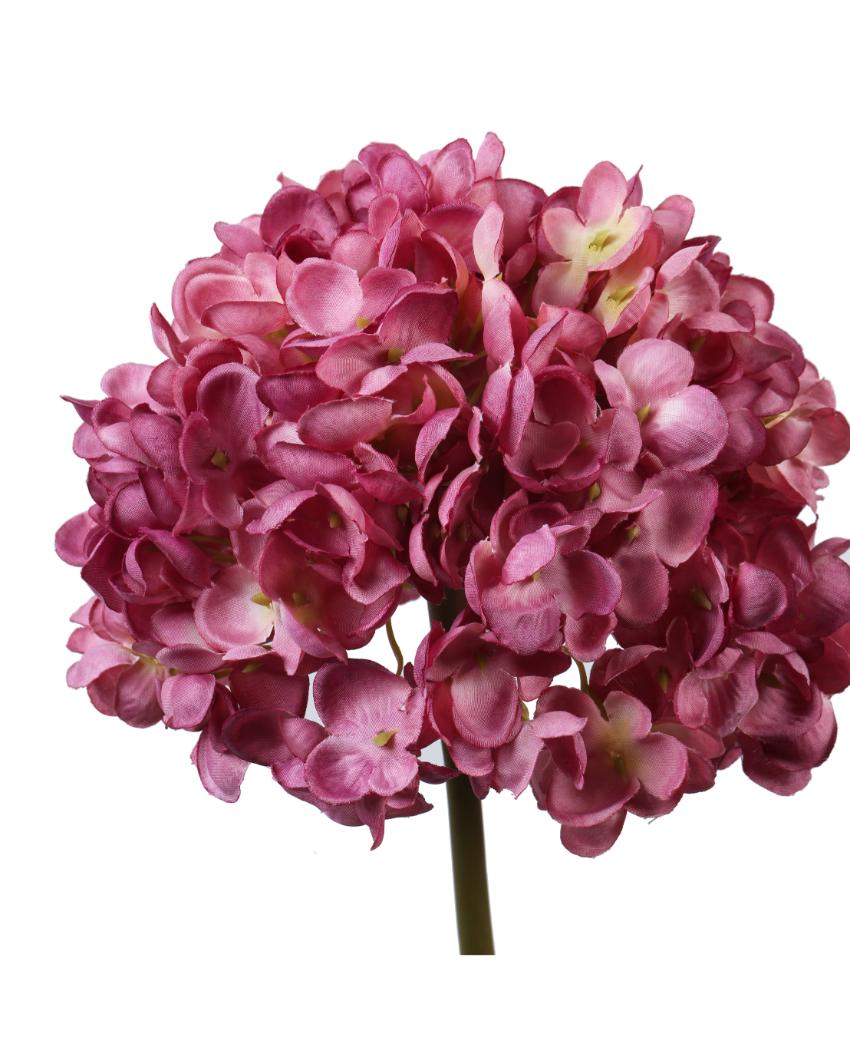 Warm Artificial Hydrangea Flower 3 Sticks Without Pot | 20 inches