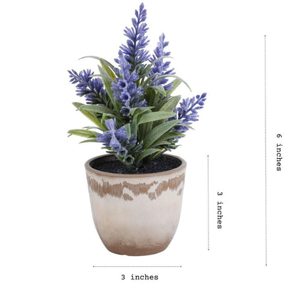 Artificial Potted Lavender Plant Arrangement | Set of 2