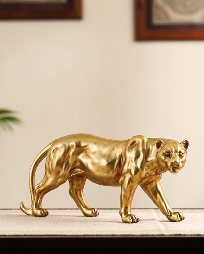 Stunning Resin Leopard Figurine | 2 x 11 x 6 inches