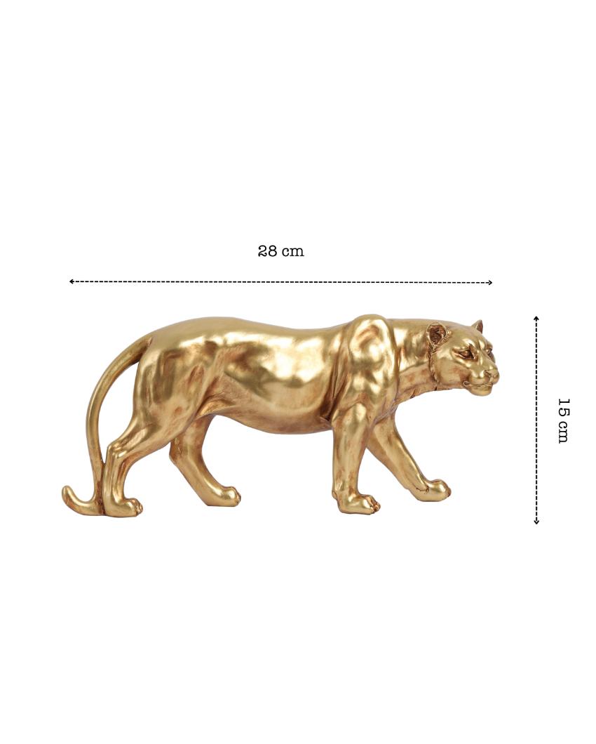 Stunning Resin Leopard Figurine | 2 x 11 x 6 inches