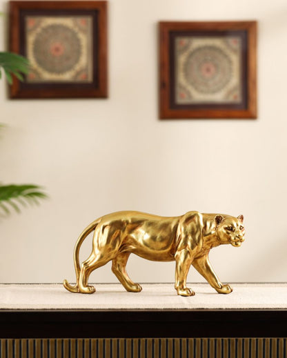 Stunning Resin Leopard Figurine | 2 x 11 x 6 inches