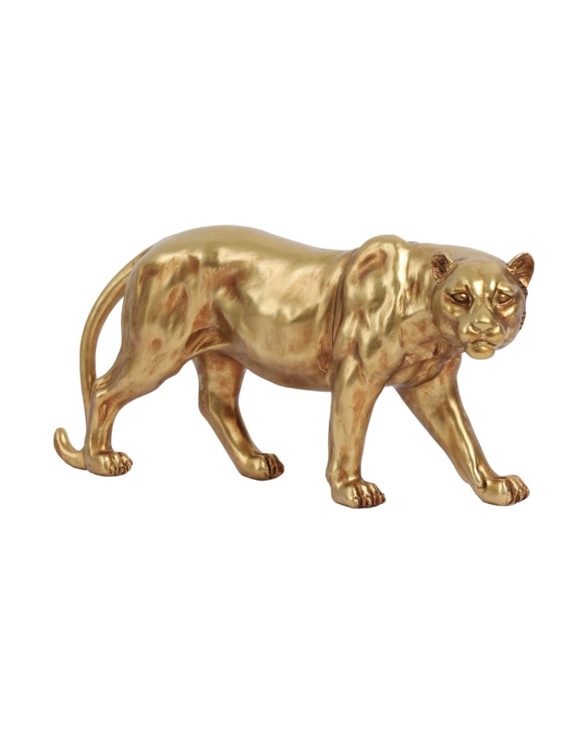 Stunning Resin Leopard Figurine | 2 x 11 x 6 inches