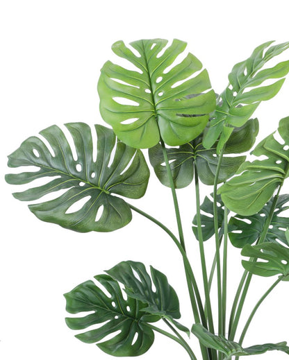 Artistic Artificial Monstera Plant with Black Pot | 4 Feet