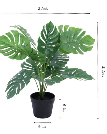 Unique Artificial Monstera Potted Plant | 24 inches