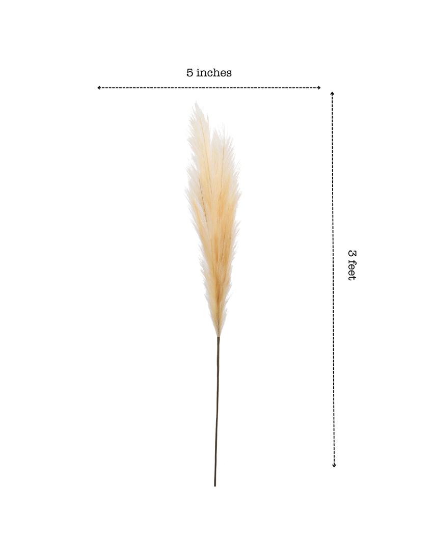 Affordable Artificial Pampas 3 Sticks Flowers Without Pot | 43 inches