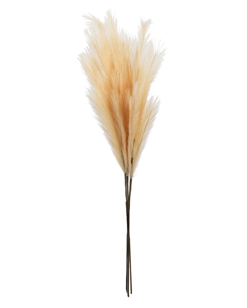 Affordable Artificial Pampas 3 Sticks Flowers Without Pot | 43 inches