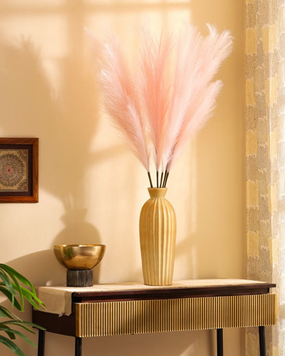 Affordable Artificial Pampas 3 Sticks Flowers Without Pot | 43 inches