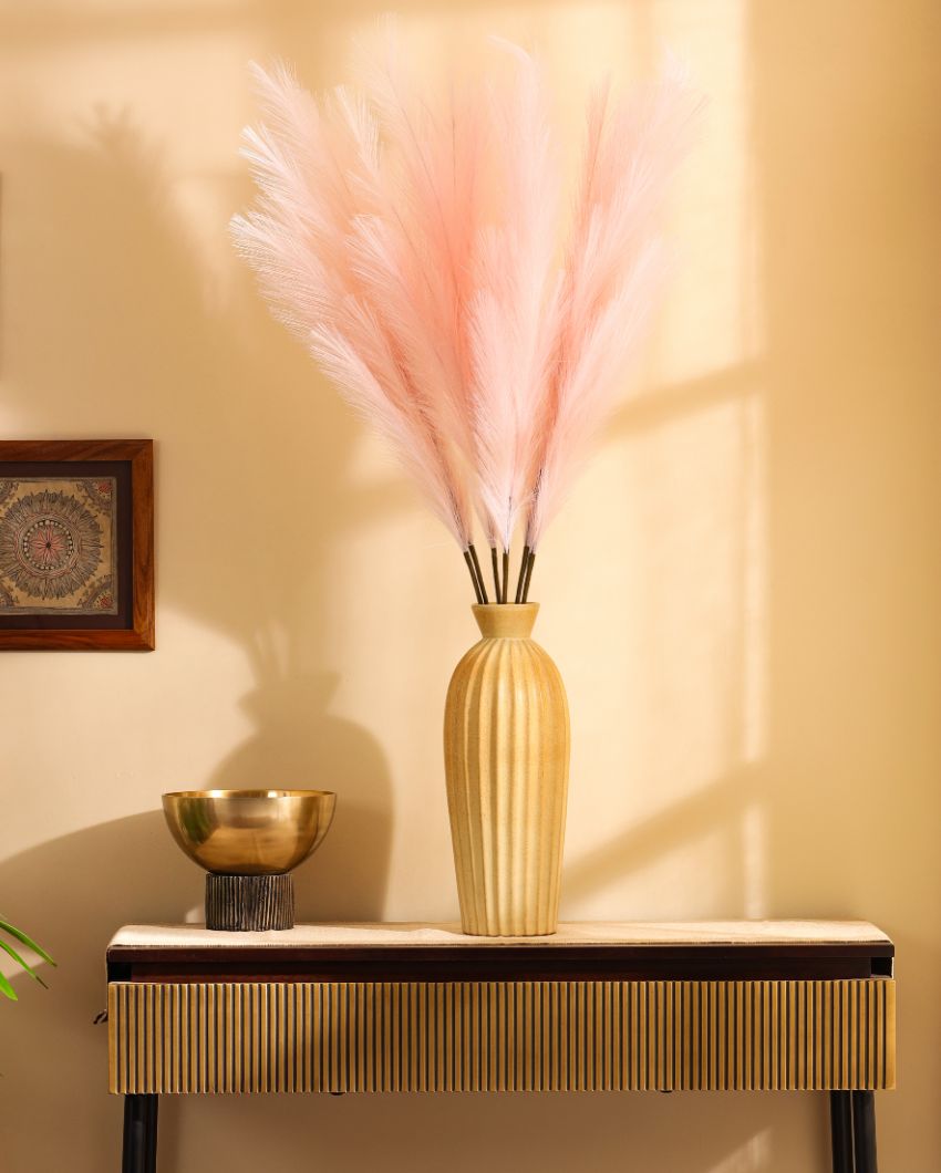 Affordable Artificial Pampas 3 Sticks Flowers Without Pot | 43 inches