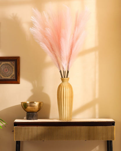 Affordable Artificial Pampas 3 Sticks Flowers Without Pot | 43 inches