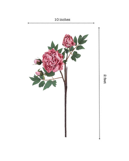 Radiant Artificial Peony Flower Spray Without Pot | 26 inches