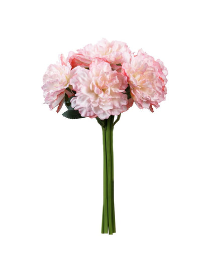 Contemporary Artificial Peony Flower 2 Bouquets Without Pot | 12 inches