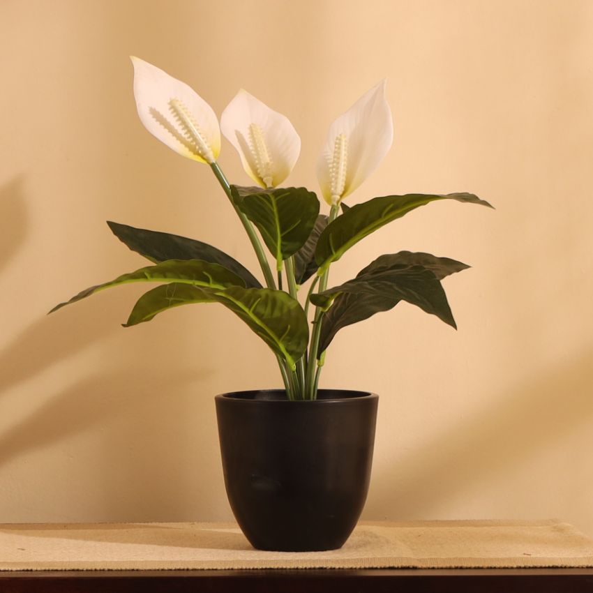 Artificial Potted Peace Lily Plant Set | 5 x 5 x 16 inches