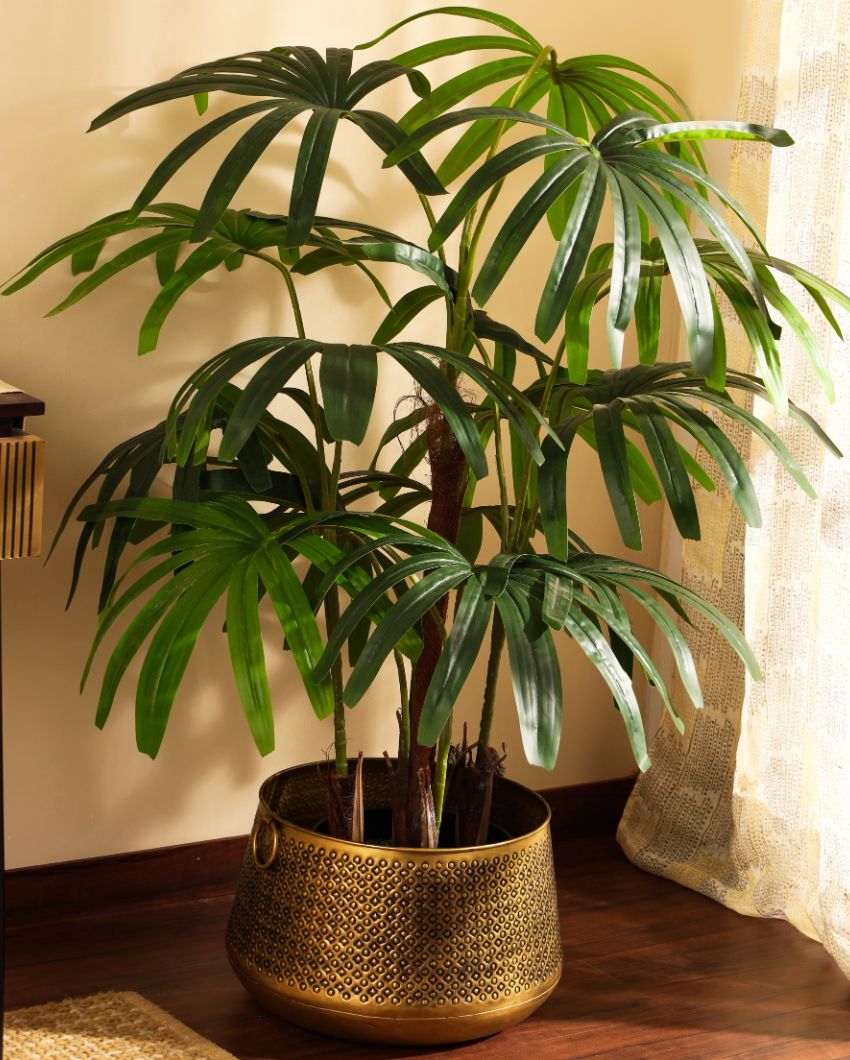 Unique Artificial Rhapis Palm Tree with Black Pot