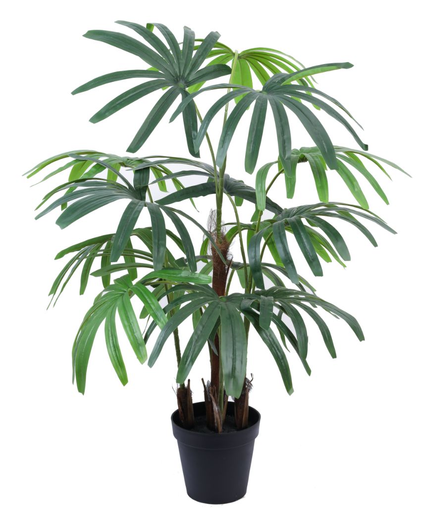 Unique Artificial Rhapis Palm Tree with Black Pot