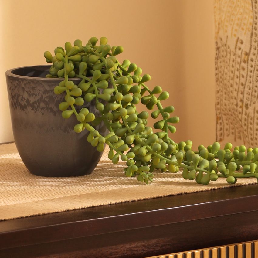 Artificial Hanging Succulent Vine Display | 4 x 4 x 16 inches