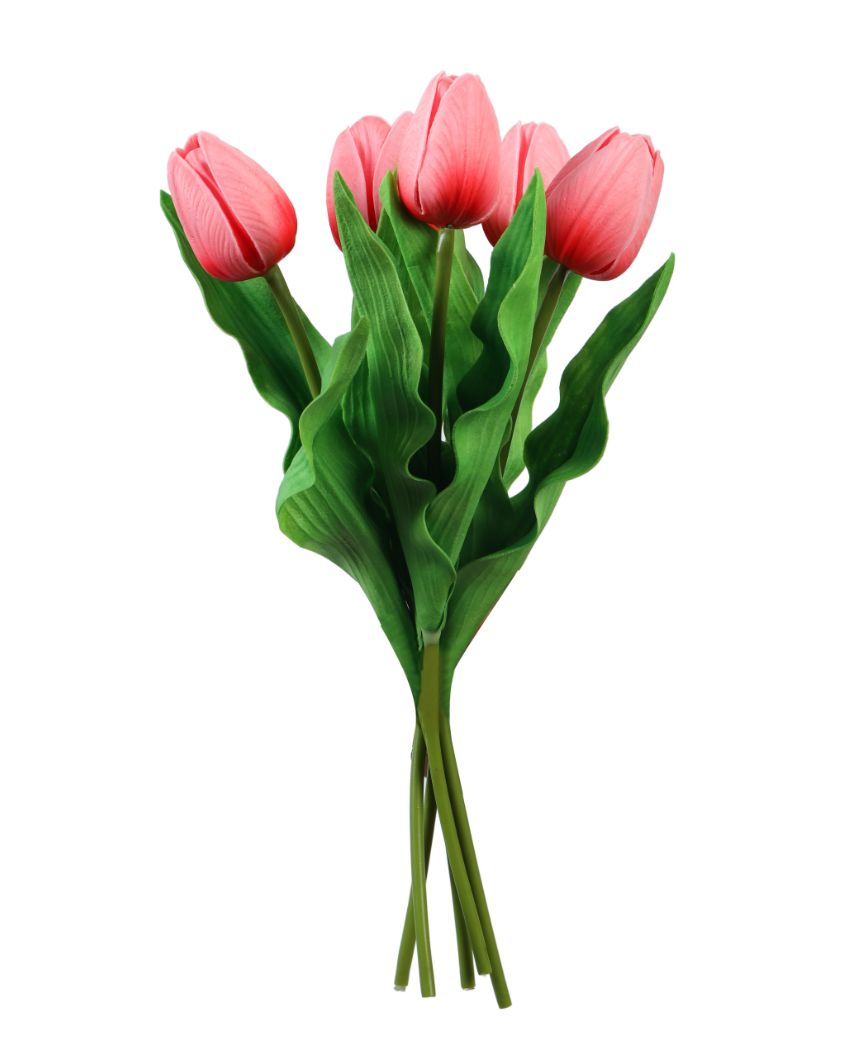 Functional Artificial Tulip Flower 5 Sticks Without Pot | 1 feet