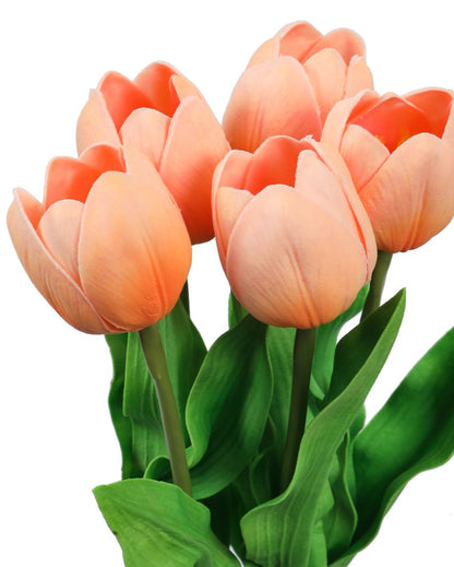 Simple Artificial Tulip Flower 5 Sticks Without Pot | 20 inches