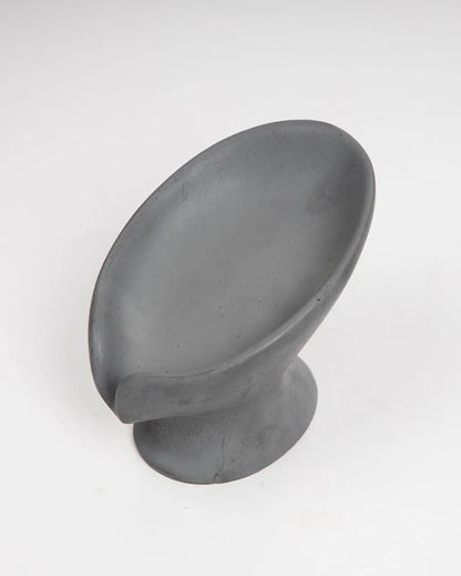 Sleek Modern Shape Elliptic Concrete Artifacts | 4 x 2 x 4 inches