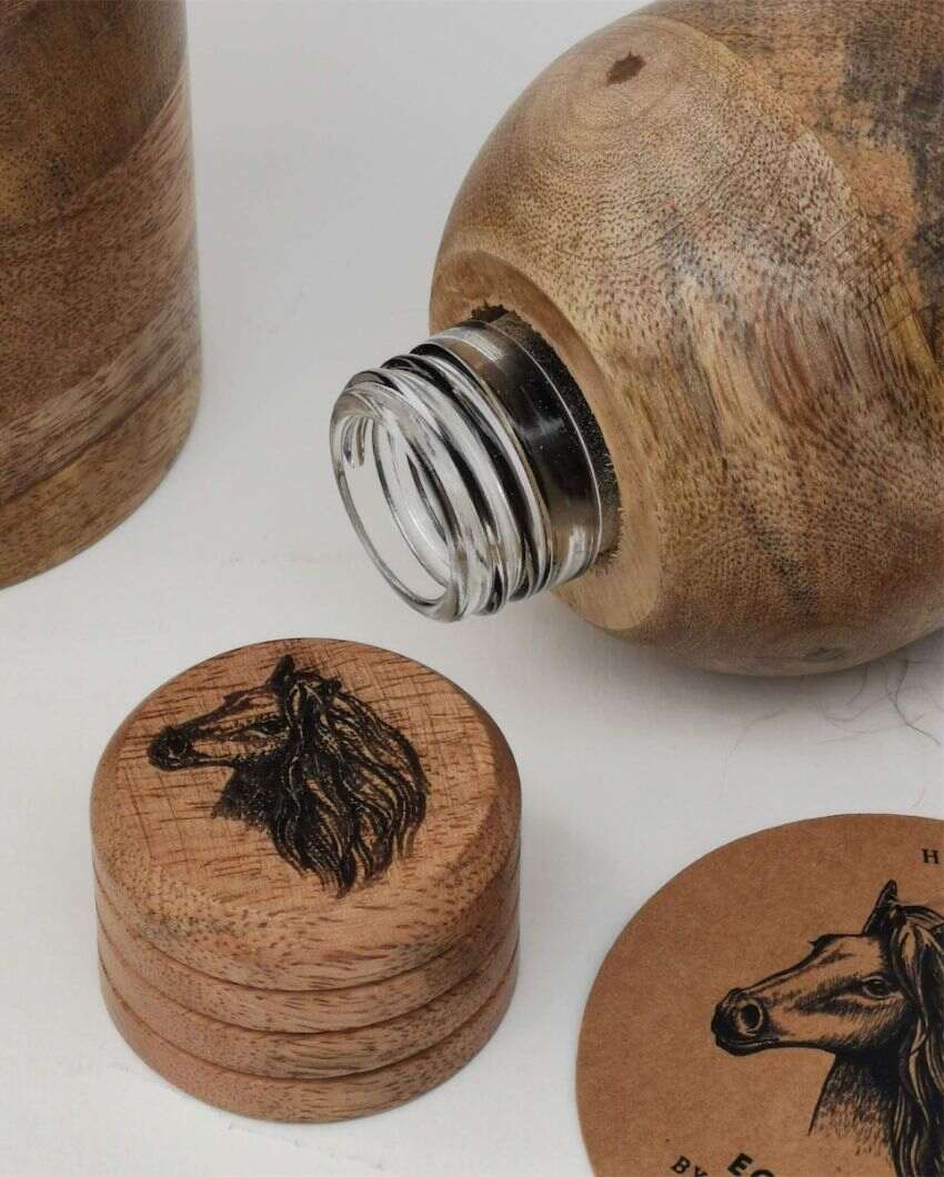 Eco Friendly Wooden Multipurpose Leak Proof Bottle