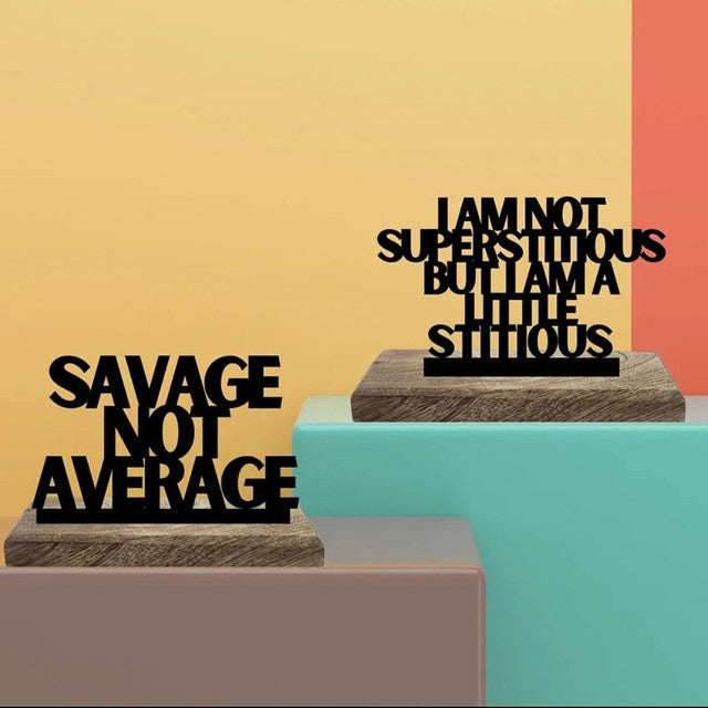 Bold Beliefs Savage Attitude Table Décor | Set of 2