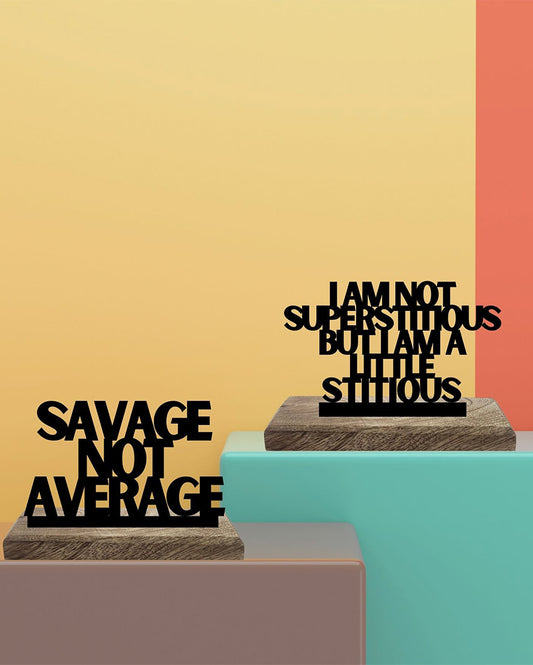 Bold Beliefs Savage Attitude Table Décor | Set of 2