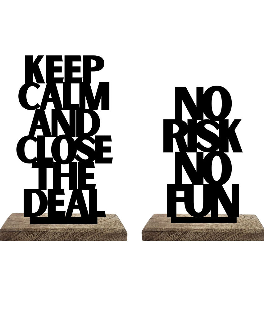 Calm Composure Bold Risks Table Décor | Set of 2