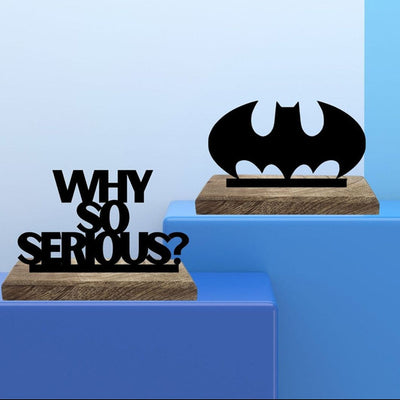 Dark Knight's Playful Pursuit Table Décor | Set of 2