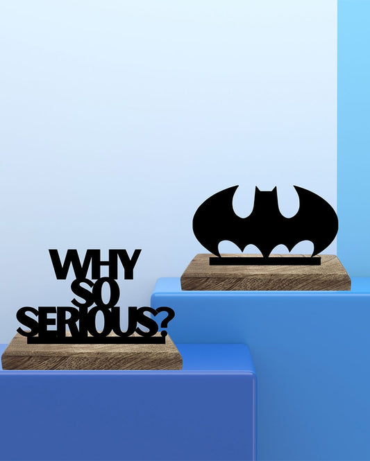 Dark Knight's Playful Pursuit Table Décor | Set of 2