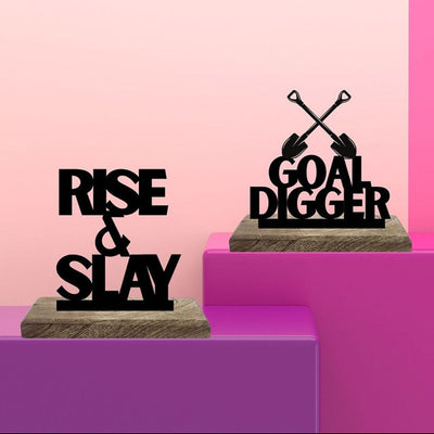 Rise Up Goal Digger Table Décor | Set of 2