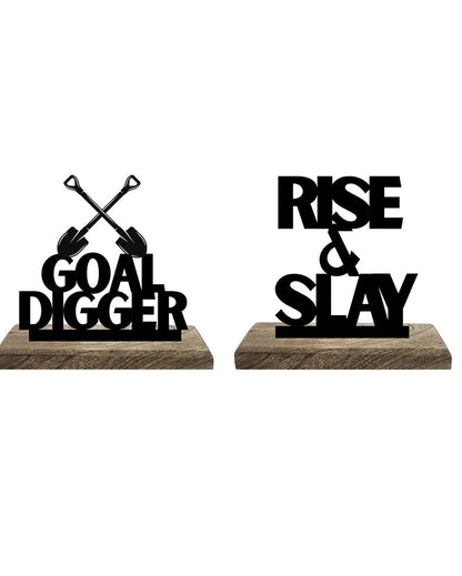 Rise Up Goal Digger Table Décor | Set of 2