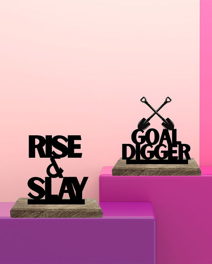 Rise Up Goal Digger Table Décor | Set of 2