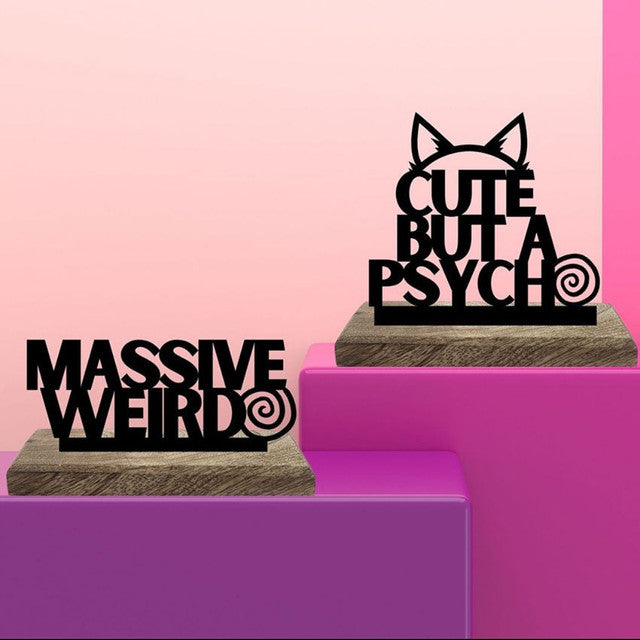 Eccentric & Adorable Psycho-Chic Table Décor | Set of 2