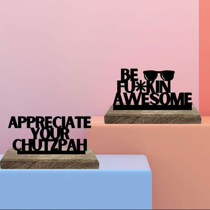 Boldness & Badassery Table Décor | Set of 2